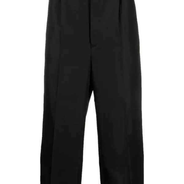 Comme Des Garçons Homme High-Waisted Cropped Trousers