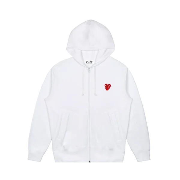 Black CDG Hoodie With Small – Red Heart