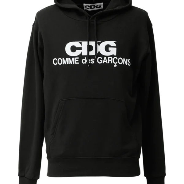 CDG Logo Hooded Black
