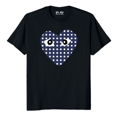 Comme Des Garcons Blue Heart T Shirt