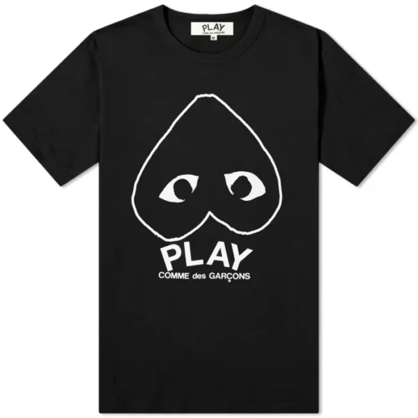 Comme Des Garcons Play Inverted Heart Logo T Shirt