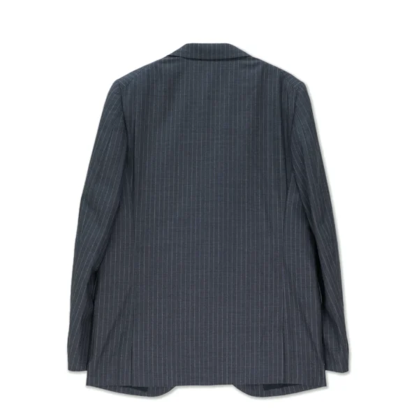 CDG Grey Stripe Curved Pocket Jacket