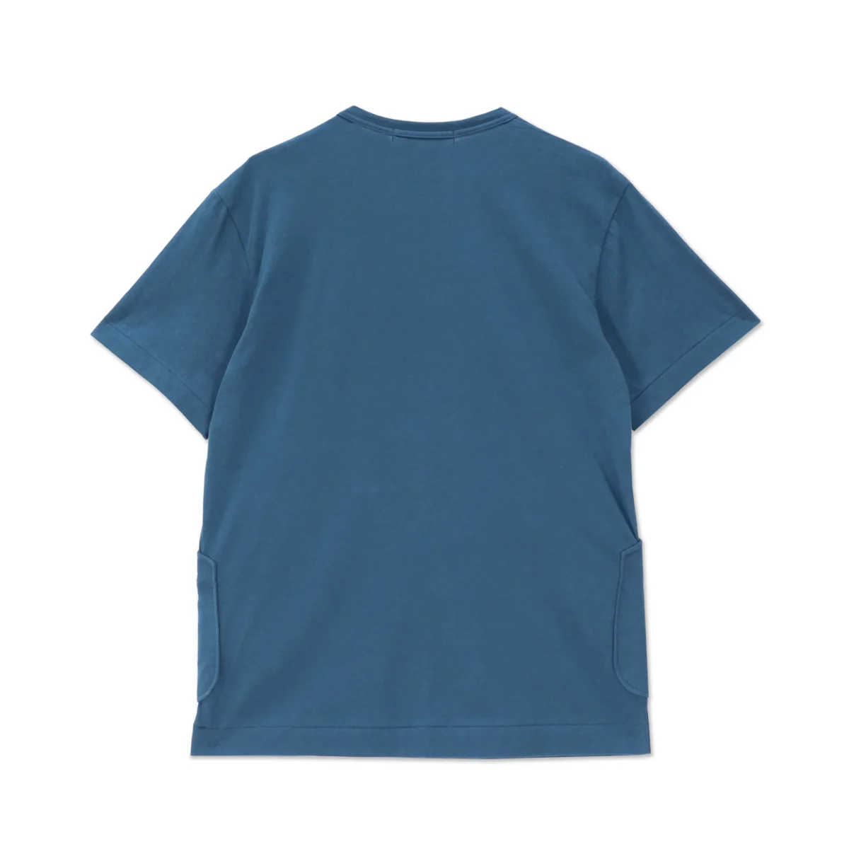 Mid Blue Patch Pocket Zip T Shirt