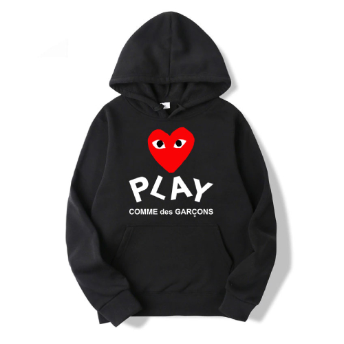 New Comme Des Garcons Play Hoodie Black