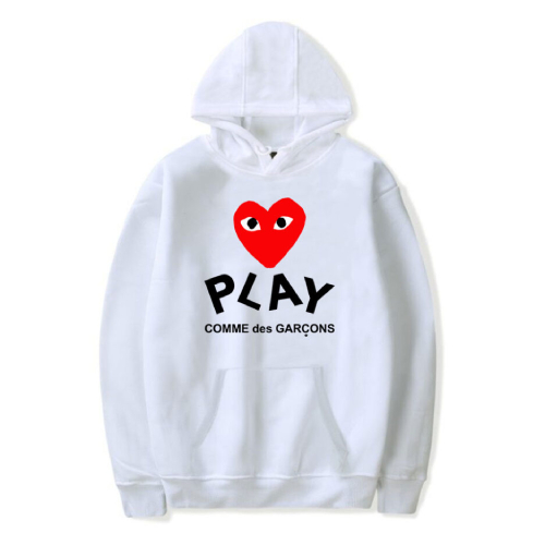 New Comme Des Garcons Play Hoodie White