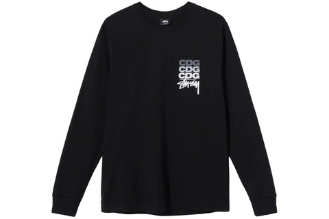 CDG Tussy X Dot L/S T-Shirt Black