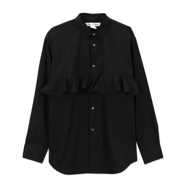 Black Frill Insert Shirt