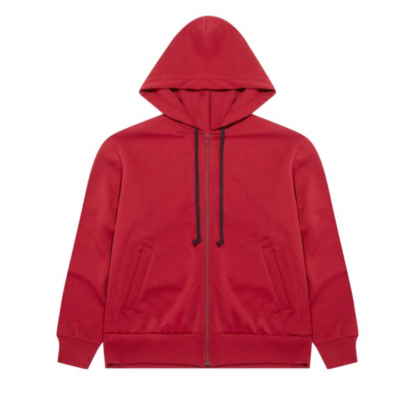 Play Zip Hooded Sweatshirt With Red Invader Heart and Blue Emblem (Burgundy)